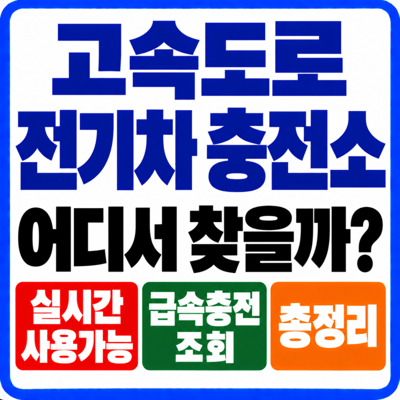 고속도로 전기차 충전소 어디서 찾을까? 실시간 사용가능·급속충전 조회 총정리