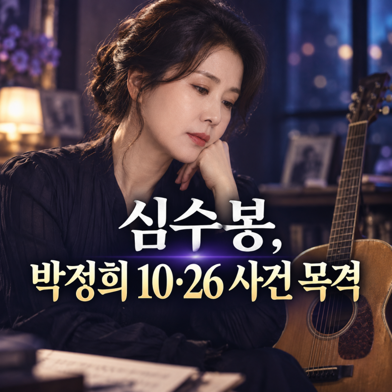 심수봉 박정희 10·26 사건 목격, 당시 나이와 기타를 놓은 이유
