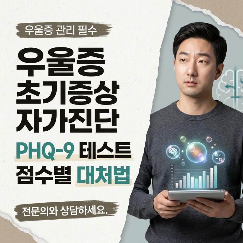 우울증 초기 증상 자가 진단 PHQ-9 테스트 점수별 대처법