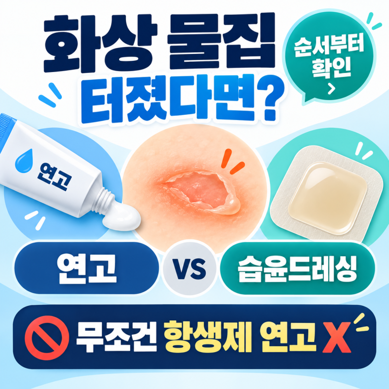 화상 물집 터졌다면 연고부터? 습윤드레싱 붙이기 전 먼저 볼 것