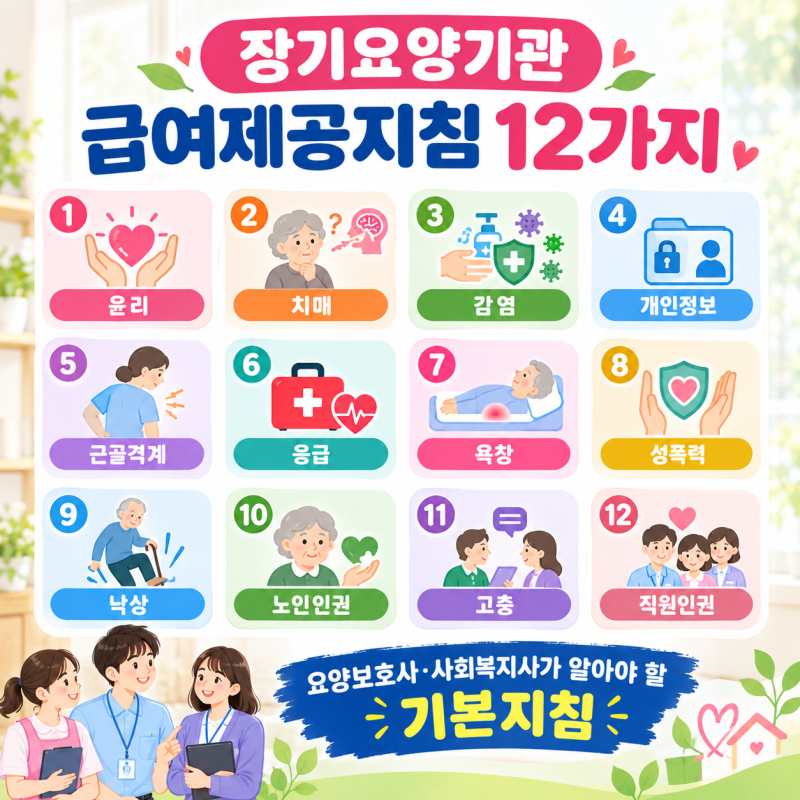 [급여제공지침] 장기요양기관 급여제공 지침 12가지
