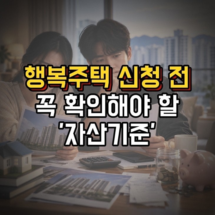 행복주택 신청하려면 자산 기준부터 봐야 한다는데..