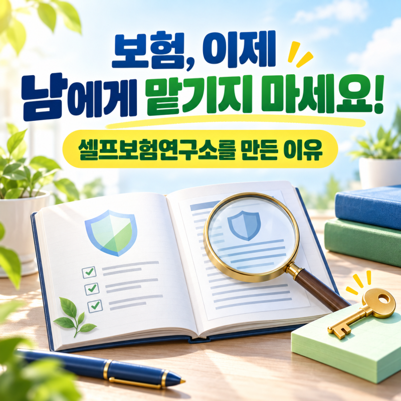 '셀프보험연구소'를 차린 진짜 이유