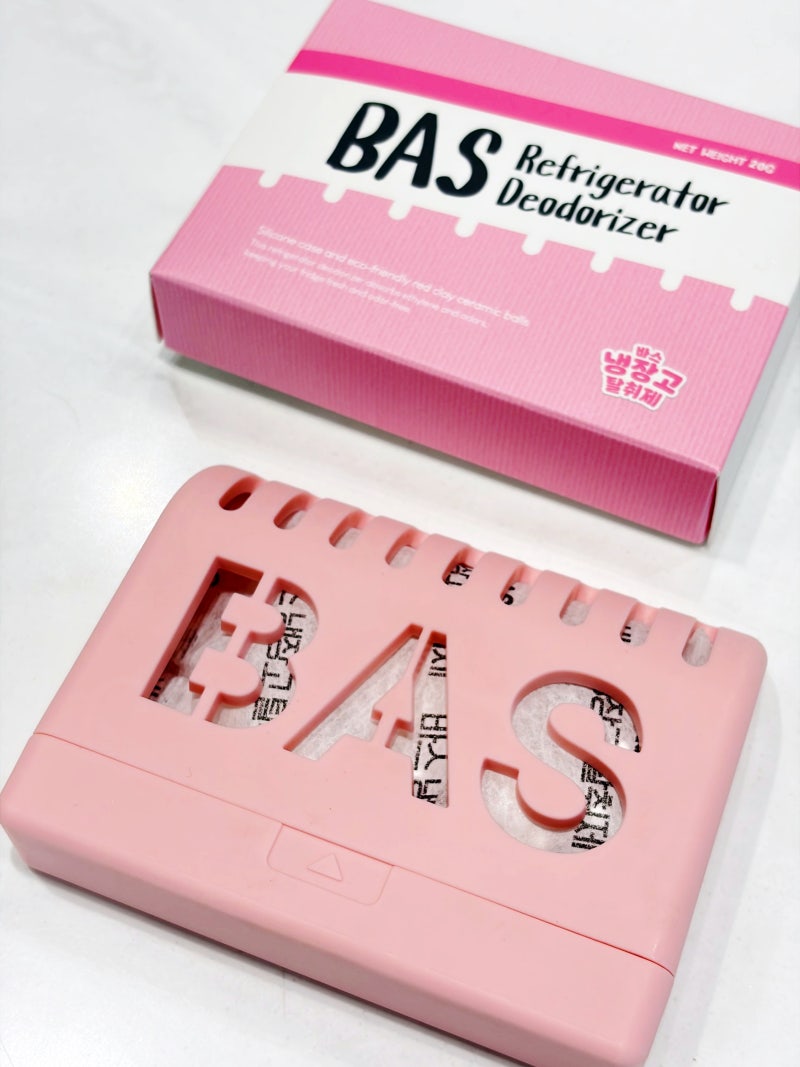 냉장고 탈취 고민 끝! BAS 바스 냉장고탈취제 핑크, 추석선물로도 굿
