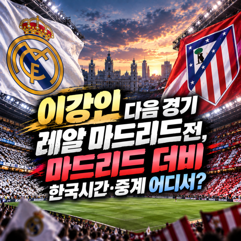 이강인 다음 경기 레알 마드리드전, 마드리드 더비 한국시간·중계 어디서?