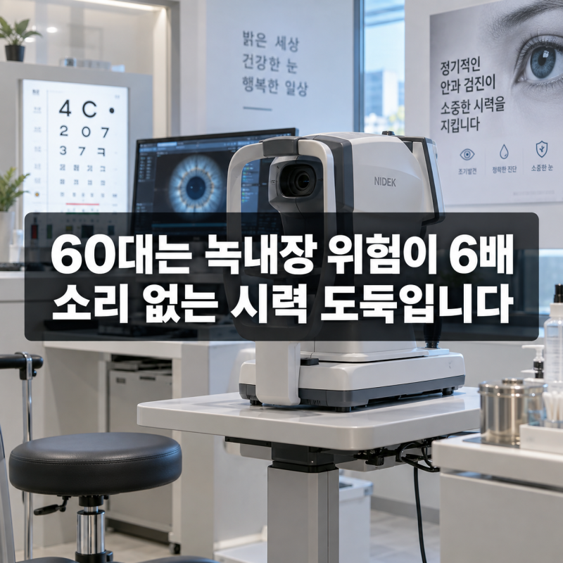 녹내장 — 60대는 위험이 6배, '소리 없는 시력 도둑'입니다