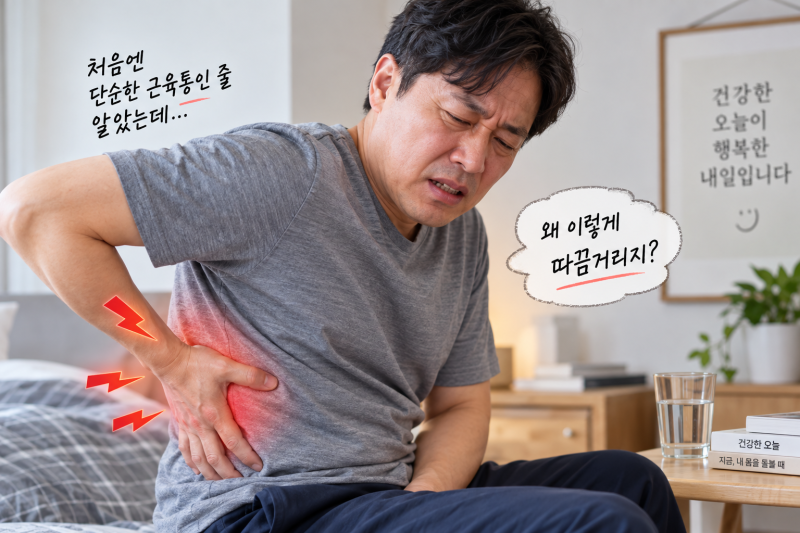 「40~50대 건강상식 6탄｜몸 한쪽이 따끔따끔? 대상포진 초기증상과 전조증상 그냥 넘기지 마....
