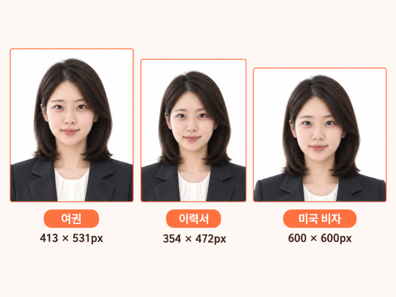 증명사진 크기 변환하는 법 | 여권사진을 이력서용으로 바꾸기
