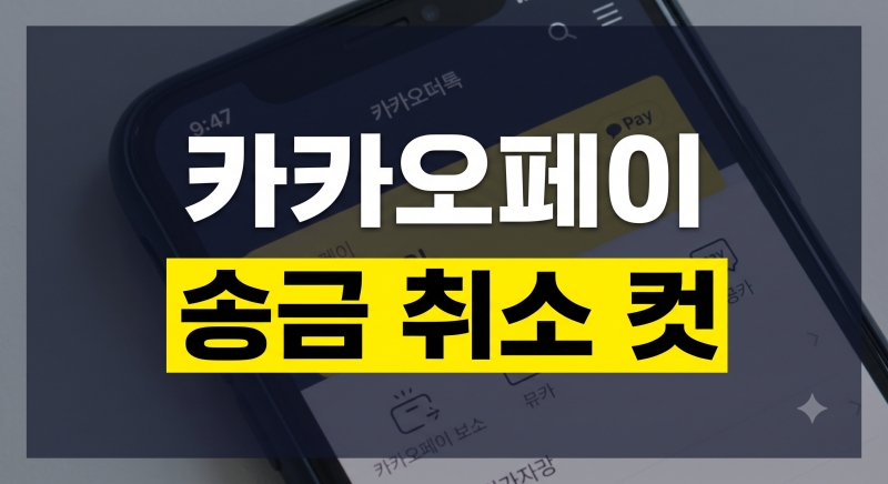 카카오페이 송금 취소 방법 총정리: 버튼 없음 원인과 착오송금 해결 가이드
