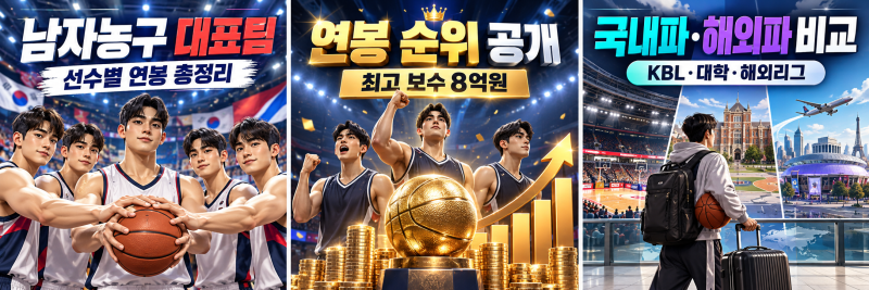 2026 남자농구 대표팀 선수별 연봉 정리