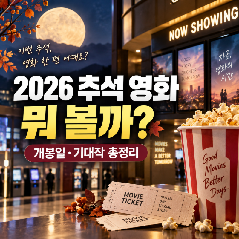 2026 추석 영화 개봉 뭐 볼까?｜추석 연휴 한국영화 기대작·개봉일 총정리