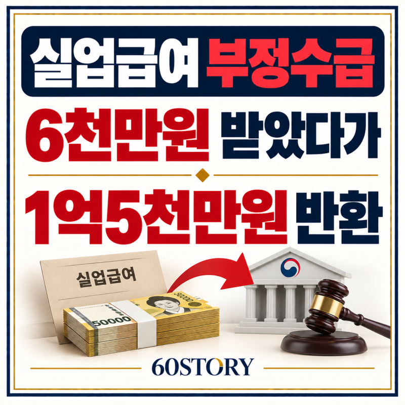 2026년 실업급여 부정수급이란? : 6천만원 부정수급에 1억5천만원 반환한 실제 사례
