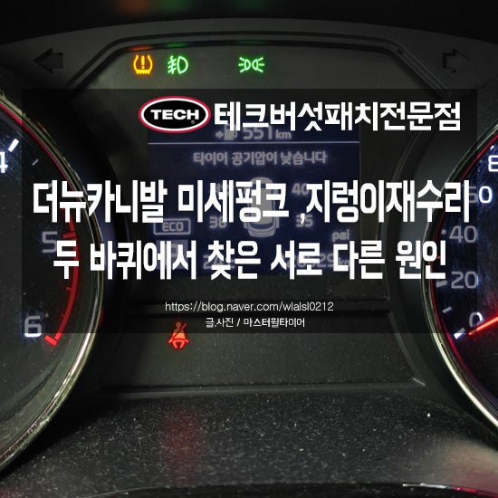 더뉴카니발 공기압 경고등, 두 바퀴에서 찾은 서로 다른 원인