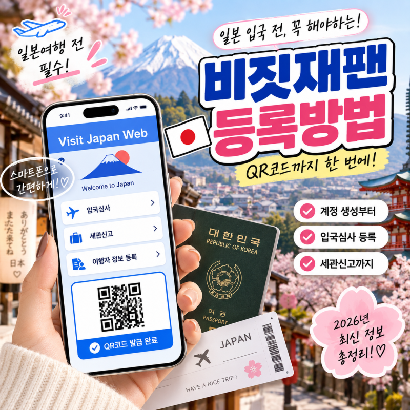 비짓재팬 등록방법 총정리, 일본 입국 QR코드 작성방법까지