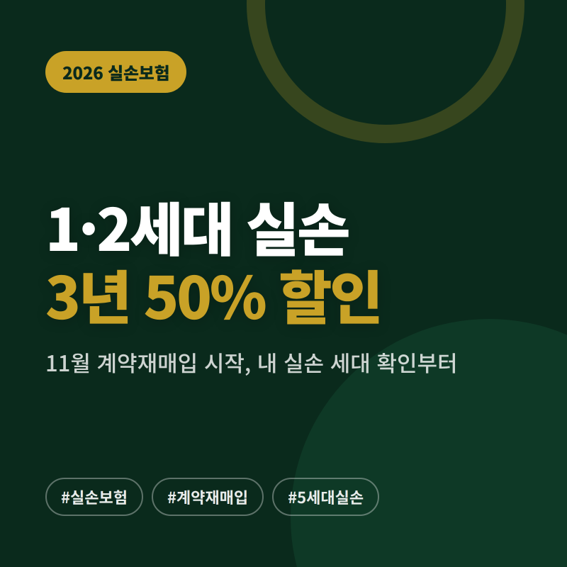 실손보험 계약재매입 11월 시작, 내 실손이 몇 세대인지부터 확인하세요