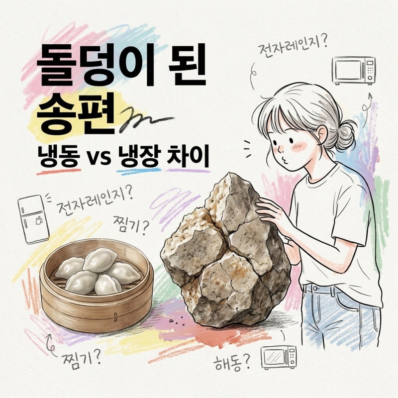 송편 보관법 냉장에 두면 하루 만에 돌덩이 됨 냉동보관 해동 전자레인지 찜기 데우기 상한 ....