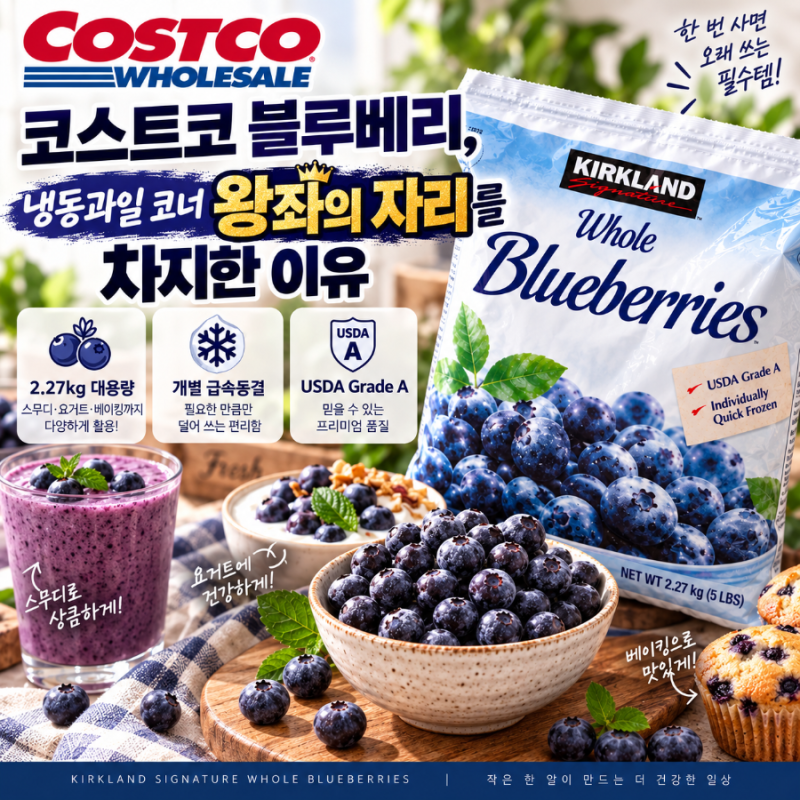코스트코 블루베리, 냉동과일 코너 왕좌 자리 차지한 이유가 있었어요