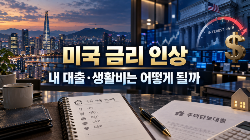 미국 금리 인상이 한국 경제와 가계에 미치는 영향 환율·대출·물가까지 총정리