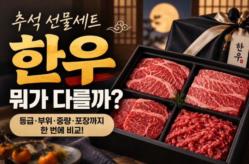 추석 선물세트 한우 저렴하게 사는 방법, 가격보다 먼저 볼 등급·중량