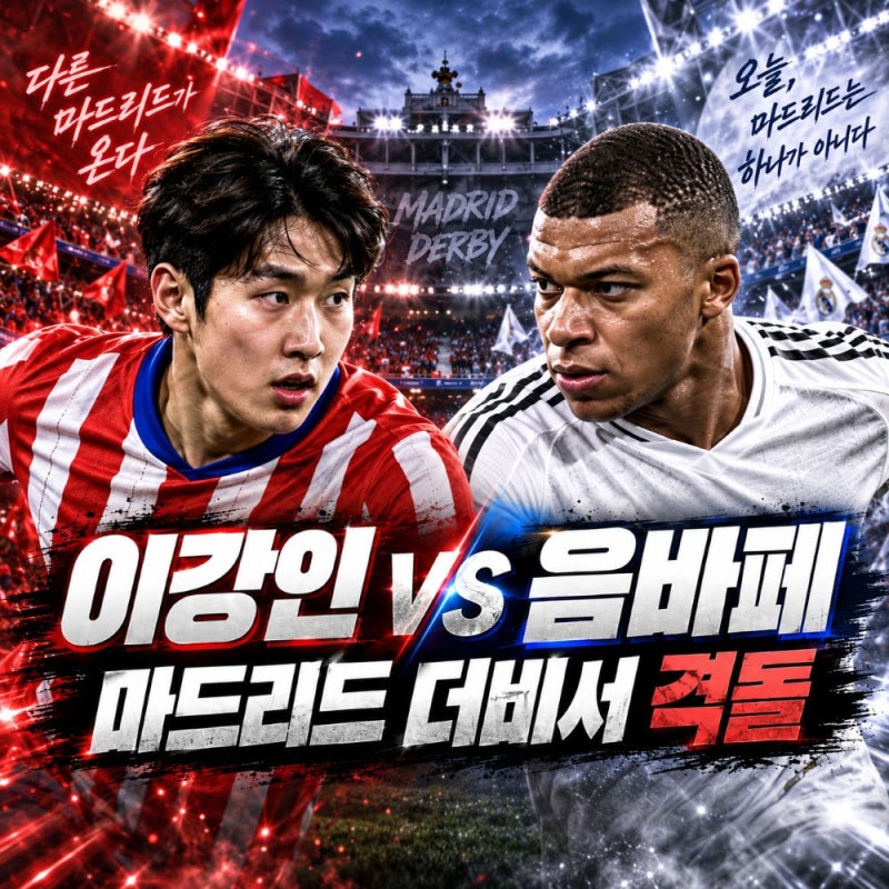 "이강인 vs 음바페 드디어 만난다", 마드리드 더비 역대 전적과 일정 중계