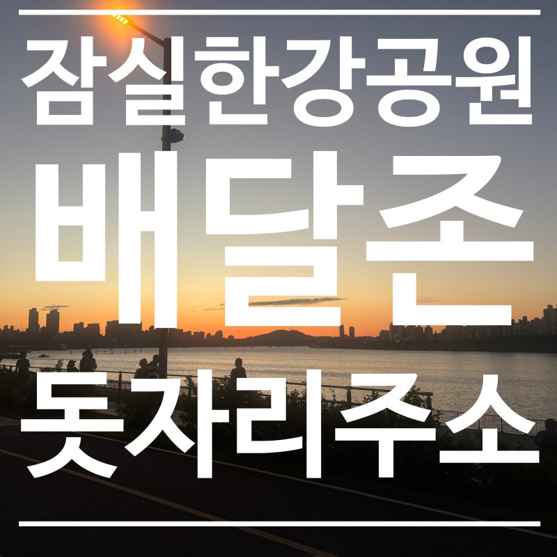 잠실 한강공원 피크닉 배달존 어디? 뚜벅이 데이트 루트 추천 - 피커스 피자 피맥에 월드타워....