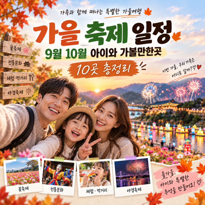 가을 축제 일정｜9월 10월 아이와 가볼만한곳 10곳 총정리