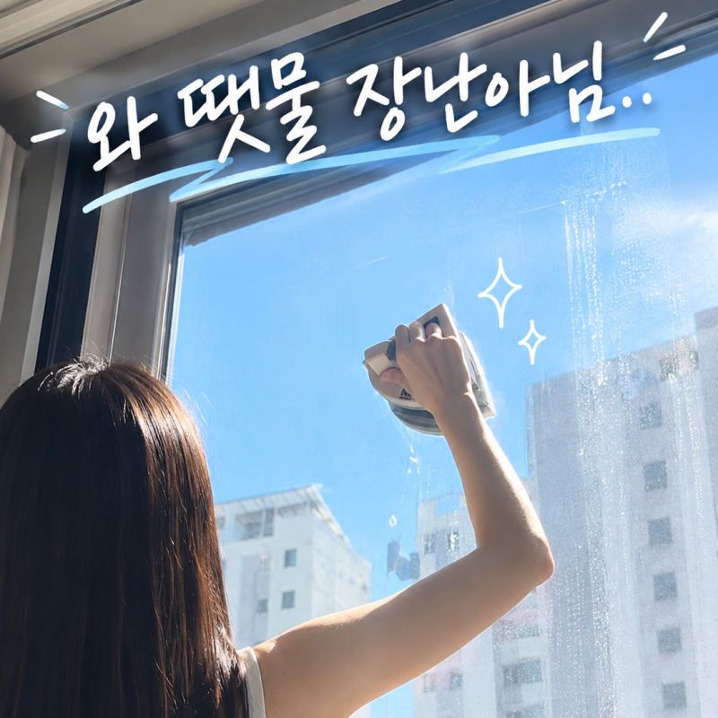 아파트 베란다 창문청소 자석 창문닦이로 쉽게 하는 방법 노마인드