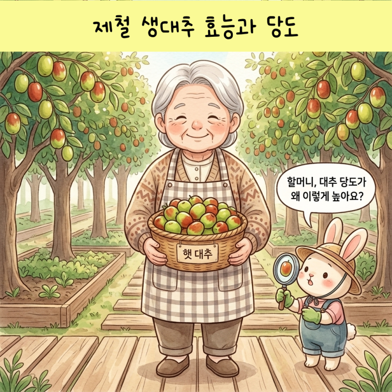 대추 효능 믿고 방심하면 낭패, 제철 생대추 영양과 당 함량의 진실