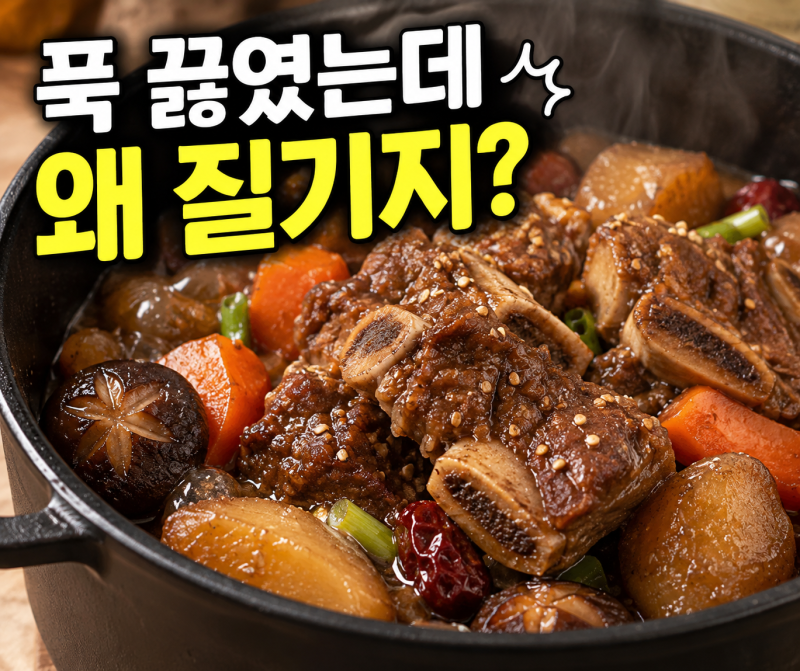 소갈비찜 레시피, 푹 끓였는데 왜 질길까?