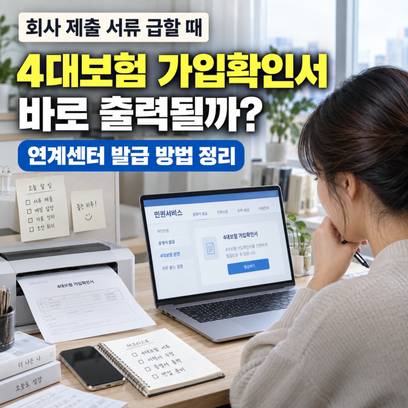 4대보험 가입확인서 발급방법, 4대보험 연계센터에서 바로 출력할 수 있을까?