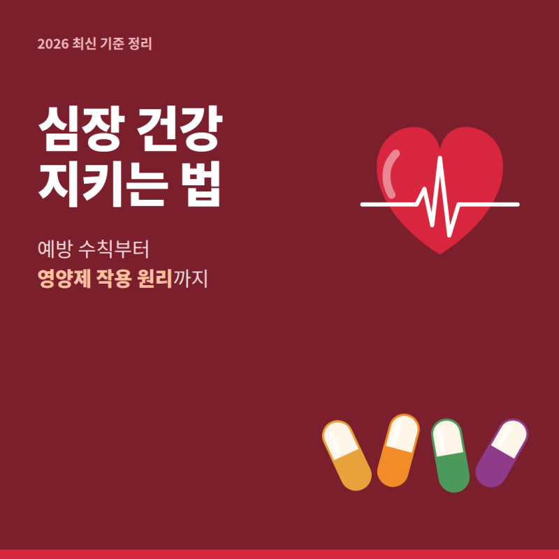 심장에 좋은 영양제? 성분별로 ‘어떻게’ 작용하는지 알고 고르세요