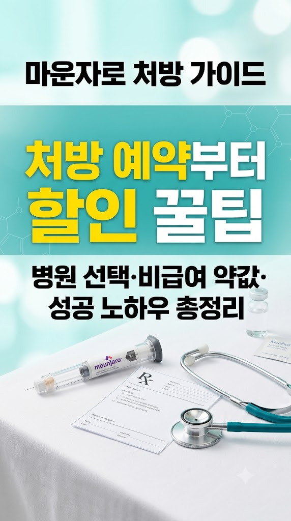 마운자로 처방 병원 예약부터 할인 꿀팁까지 총정리 (처방 기준·비급여 약값·성공 노하우)