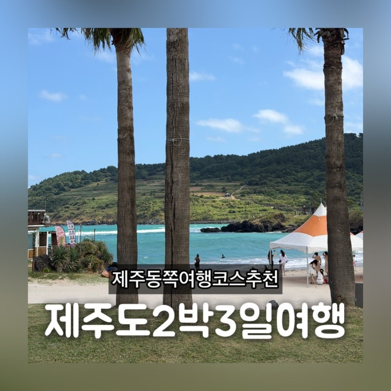 연차없이 제주도 2박3일 여행 일정 경비 추천 동쪽 코스