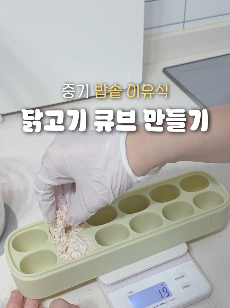 아주 쉬운 밥솥 이유식 닭고기 닭안심 큐브와 닭육수 만들기 손질 방법