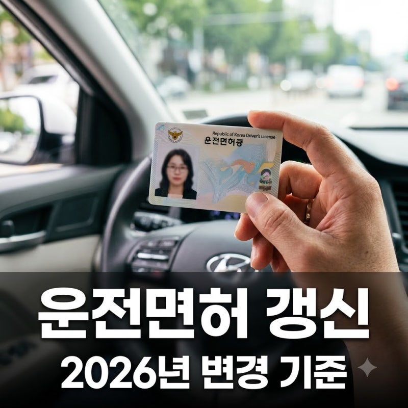 운전면허증 갱신 조회 및 2026년 변경 기준 생일전후 계산법 정리