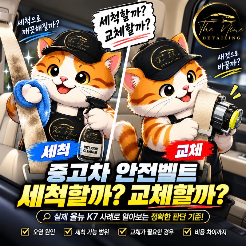 광주 중고차 안전벨트 세척할까 교체할까?｜올뉴 K7 실제 사례｜광주 서구 더나인 디테일링
