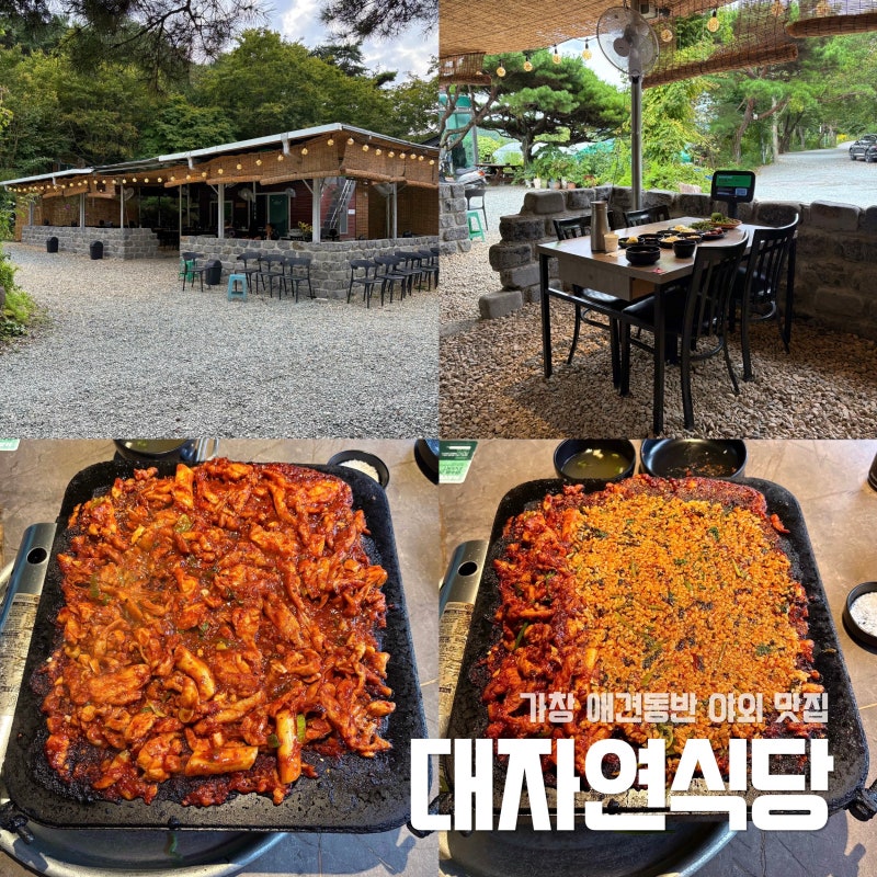 대구 근교 가창 밥집 30년 전통 자연 속 야외 식당 돌판 촌닭구이 맛집 대자연식당ㅣ애견동반