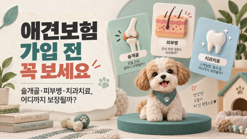 애견보험 가입 전 꼭 보세요｜슬개골·피부병·치과치료, 어디까지 보장될까?