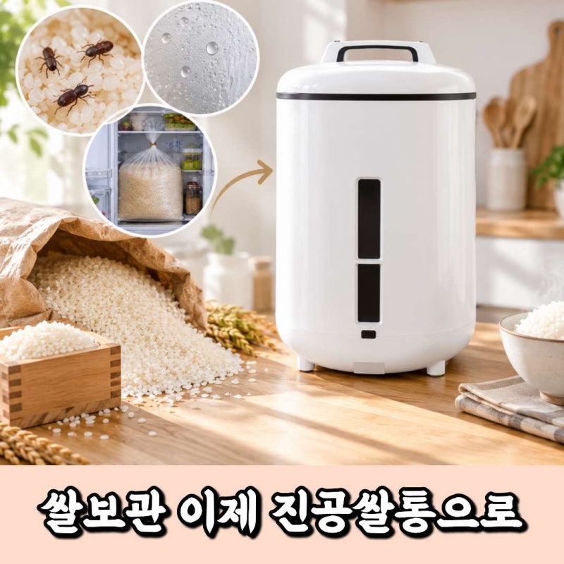 미락 진공쌀통 20kg 쌀 보관법 쌀벌레와 습기가 걱정될 때