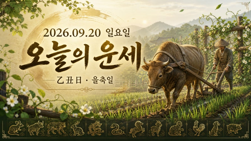 2026년 9월 20일 (일요일) 오늘의 운세