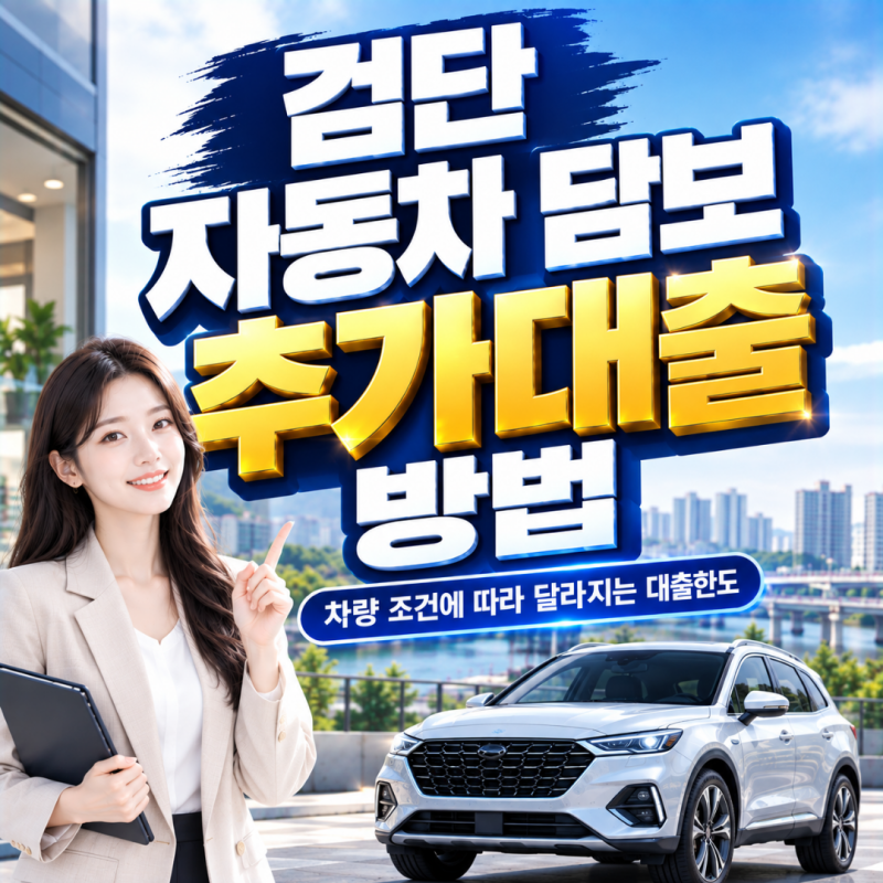 검단 자동차 담보 추가대출방법, 차량에 남은 담보여력부터 확인하세요