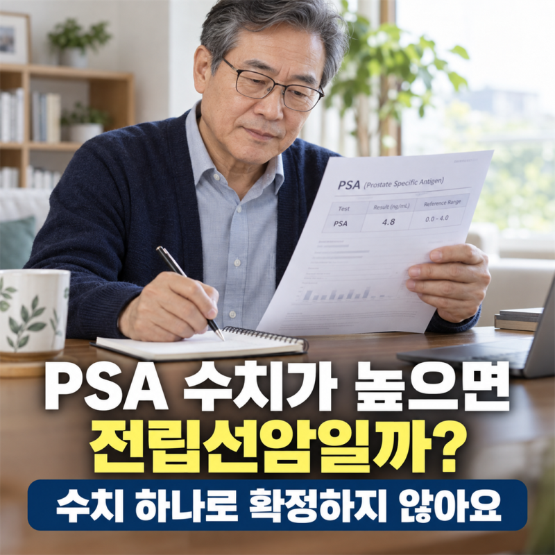 PSA 수치가 높으면 전립선암일까? 검사 전후에 확인할 기준