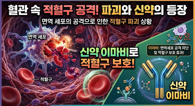 온난 자가면역 용혈성 빈혈 치료제 이마비와 웨이릴즈 비교