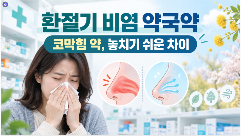 환절기 비염 약국약 고르는 법｜코막힘 스프레이 오래 쓰면 안 되는 이유