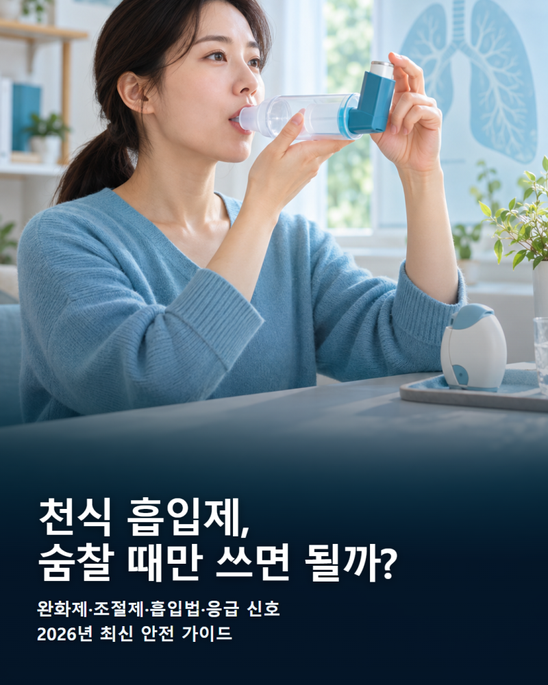 천식 흡입제, 숨찰 때만 사용하면 될까? 완화제 과사용과 조절제의 차이