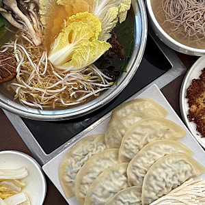 파주 롯데아울렛 맛집 부벽정평양만두 | 전통 평양냉면과 깔끔한 평양식 만두전골 후기 | 파....