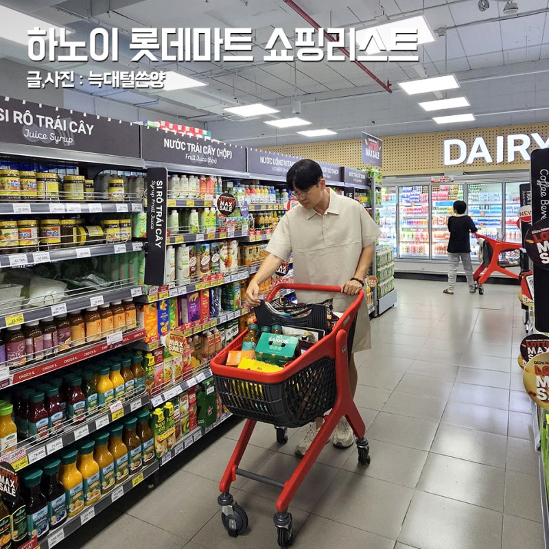 베트남 하노이 롯데마트 쇼핑리스트 라면 짐보관 시간
