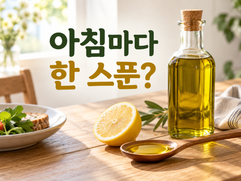 아침 공복 올리브오일 한 스푼, 정말 좋을까?