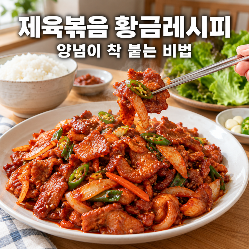 제육볶음 황금레시피 물 없이 볶는 고추장 양념 비율