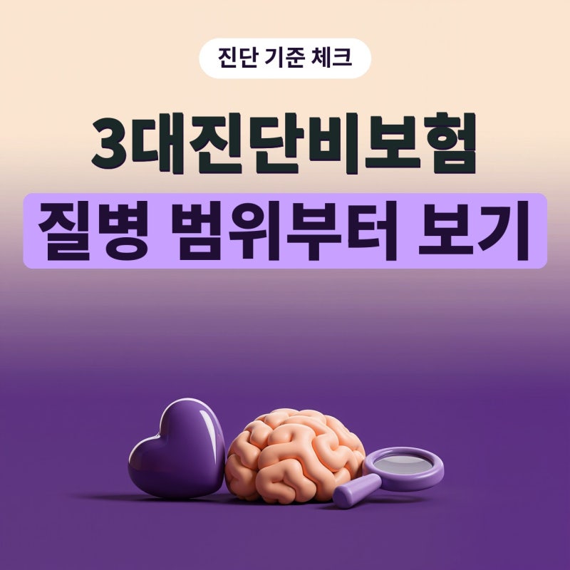 3대진단비보험과 3대질병진단비보험 차이, 심혈관 보험까지 플랜비보험으로 확인하는 기준